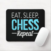 Eat Sleep Chess Repeat Player Board Kids Boy Game Mousepad (Mit Mouse)