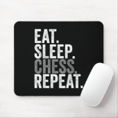 Eat Sleep Chess Repeat Player Board Kids Boy Game Mousepad (Mit Mouse)