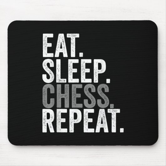 Eat Sleep Chess Repeat Player Board Kids Boy Game Mousepad (Vorne)