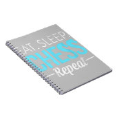 Eat Sleep Chess Repeat Player Board Kids Boy Game Notizblock (Rechte Seite)
