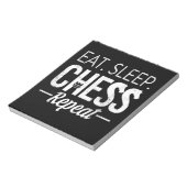 Eat Sleep Chess Repeat Player Board Kids Boy Game Notizblock (Rotiert)