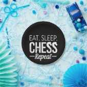Eat Sleep Chess Repeat Player Board Kids Boy Game Pappteller (Party)
