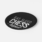 Eat Sleep Chess Repeat Player Board Kids Boy Game Pappteller (Schrägansicht)