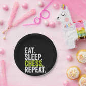 Eat Sleep Chess Repeat Player Board Kids Boy Game Pappteller (Party)