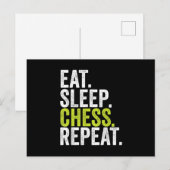 Eat Sleep Chess Repeat Player Board Kids Boy Game Postkarte (Vorne/Hinten)