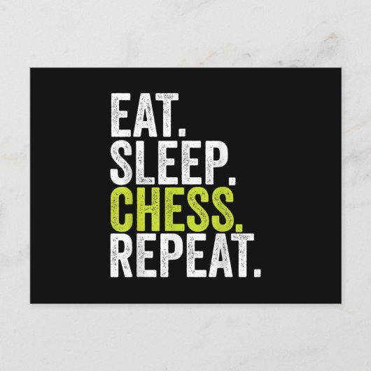 Eat Sleep Chess Repeat Player Board Kids Boy Game Postkarte (Vorderseite)