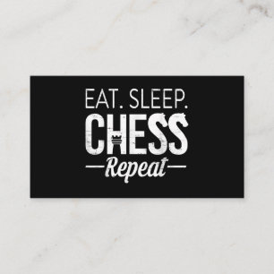 Eat Sleep Chess Repeat Player Board Kids Boy Game Visitenkarte
