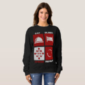 Eat Sleep Chess Repeat Skills Move King Knight Gam Sweatshirt (Vorne ganz)