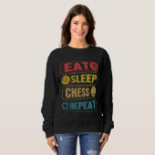 Eat Sleep Chess  Sports Player Expert Coach Graphi Sweatshirt (Vorne ganz)