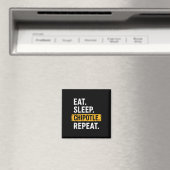 Eat Sleep Chipotle Wiederholung Vintag Funny Chipo Magnet (In Situ (Geschirrspüler))