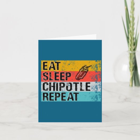 Eat Sleep Chitle Repeat Funny Chitle Vintage Karte (Vorderseite)
