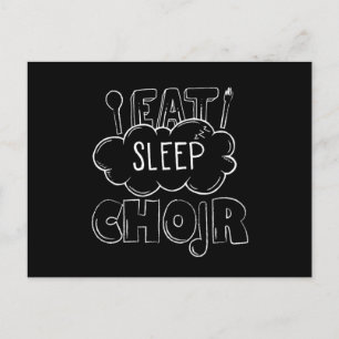 Eat Sleep Choir Singer Chorus Choral Music Gift Postkarte