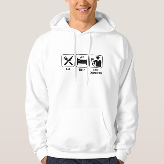 Eat. Sleep. Civil Engineering Hoodie (Vorderseite)