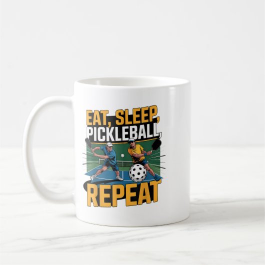 Eat Sleep Ckleball Repeat Funny Ckleball Player  Kaffeetasse (Links)