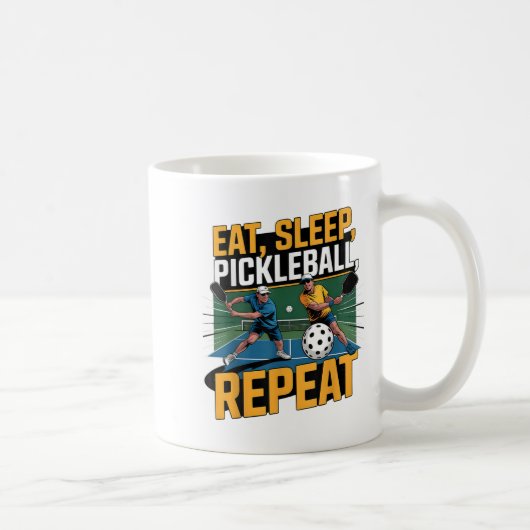 Eat Sleep Ckleball Repeat Funny Ckleball Player Kaffeetasse (Rechts)