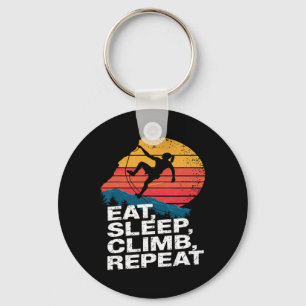 Eat Sleep Climb Repeat - Klettern und Bouldern Schlüsselanhänger