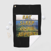 Eat Sleep Climb Repeat - Machu Picchu, Peru Golfhandtuch (Insitu)