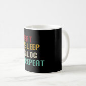 Eat Sleep Clog Repeat Funny Clogging Dancing Girls Kaffeetasse (VorderseiteRechts)