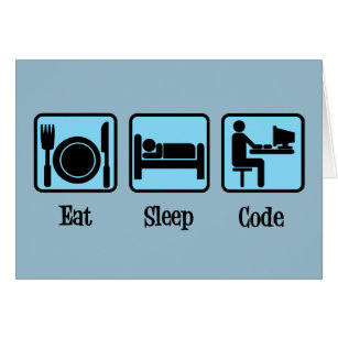 Eat Sleep Code Funny Computer Programmierung Card