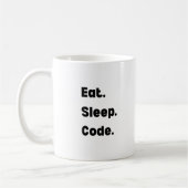 Eat Sleep Code Mug – Motivational Gift for Softwar Kaffeetasse (Links)