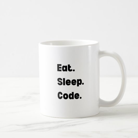 Eat Sleep Code Mug – Motivational Gift for Softwar Kaffeetasse (Rechts)