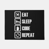Eat Sleep Code Repeat Coding Programming Engineer Fußmatte (Vorderseite)