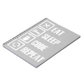 Eat Sleep Code Repeat Coding Programming Engineer Notizblock (Linke Seite)