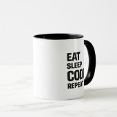 Eat Sleep Code Repeat – Funny Programmer Humor Tasse (VorderseiteRechts)