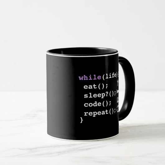 Eat Sleep Code Repeat | Minimal Programmer Tasse (VorderseiteRechts)