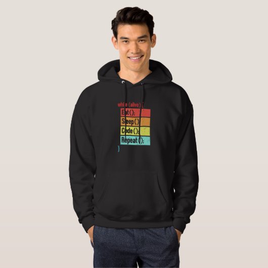 Eat Sleep Code Repeat Software Engineer Developer Hoodie (Vorne ganz)