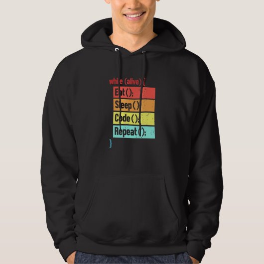 Eat Sleep Code Repeat Software Engineer Developer Hoodie (Vorderseite)