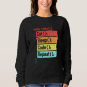 Eat Sleep Code Repeat Software Engineer Developer Sweatshirt (Vorderseite)