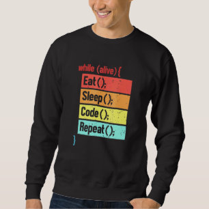 Eat Sleep Code Repeat Software Engineer Developer Sweatshirt