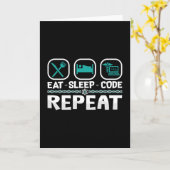 Eat Sleep Code Wiederholung medizinischer Coder IC Karte (Gelbe Blume)