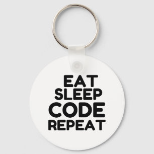 EAT SLEEP CODE-WIEDERHOLUNG SCHLÜSSELANHÄNGER