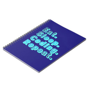 Eat Sleep Coding Repeat - Funny Tech Spaß Notizblock