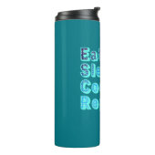 Eat Sleep Coding Repeat - Funny Tech Spaß Thermosbecher (Nach links gedreht)