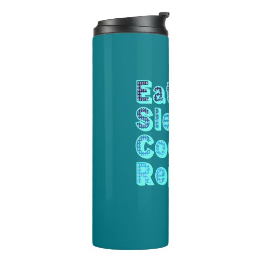 Eat Sleep Coding Repeat - Funny Tech Spaß Thermosbecher (Nach links gedreht)
