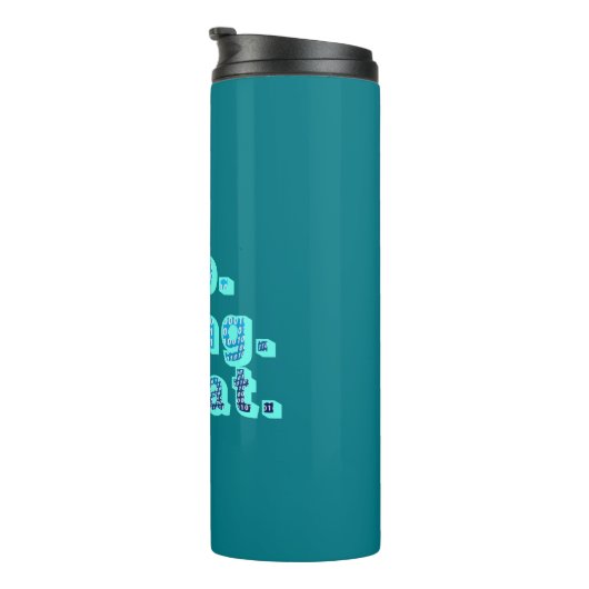 Eat Sleep Coding Repeat - Funny Tech Spaß Thermosbecher (Nach rechts gedreht)