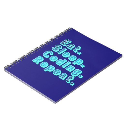 Eat Sleep Coding Repeat - Lustiger Tech-Humor Notizblock (Linke Seite)