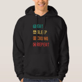 Eat sleep coding repeat with tick check boxes hoodie (Vorderseite)