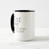 eat sleep coffee repeat tasse (Vorderseite Links)