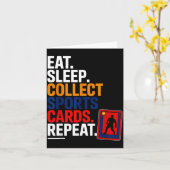 Eat Sleep Collect Srts Cards Repeat Karte (Gelbe Blume)