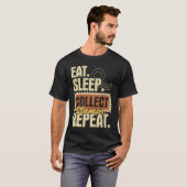 Eat Sleep Collect Stamps Repeat  Philatelist Posta T-Shirt (Vorne ganz)