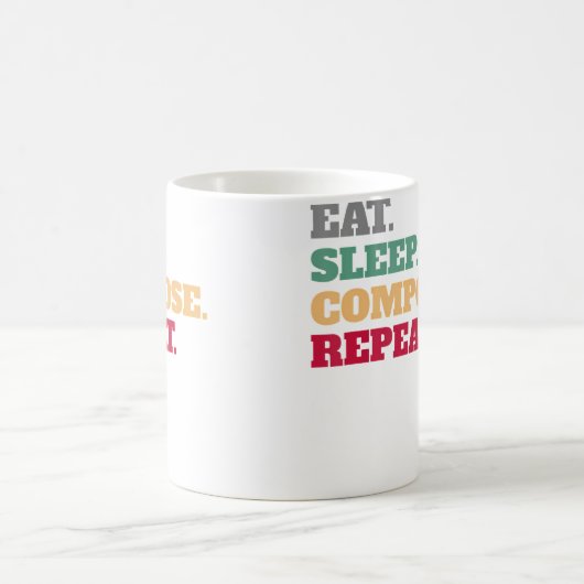 Eat Sleep Compose Repeat Gift Idea Composer Kaffeetasse (Mittel)