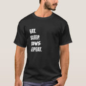 Eat Sleep Cows Repeat 2 T-Shirt (Vorderseite)