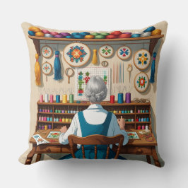 Eat.Sleep.Cross Stitch.Repeat- Gift for Stitchers Kissen