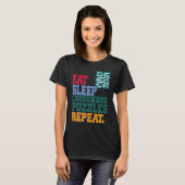 Eat Sleep Crossword Puzzles Repeat Crossword Puzzl T-Shirt (Vorne ganz)