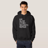 Eat Sleep Cyber Security Repeat - Computer IT Sich Hoodie (Vorne ganz)