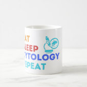 EAT SLEEP CYTOLOGY REPEAT - #lablife Coffee Tasse (Mittel)